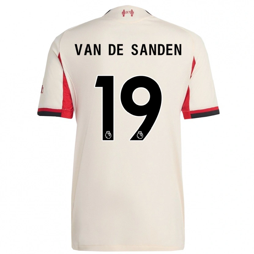 Danxen Kvinder Shanice Van De Sanden #19 Hvid Sort Udebane Spillertrøjer 2025/26 Trøje T-Shirt