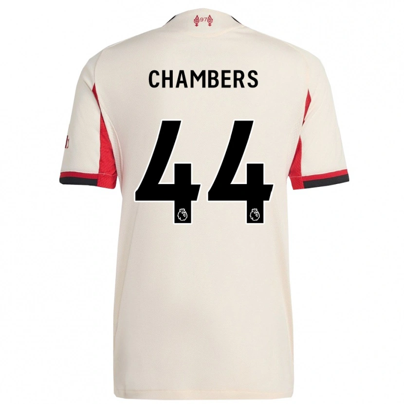 Danxen Kvinder Luke Chambers #44 Hvid Sort Udebane Spillertrøjer 2025/26 Trøje T-Shirt