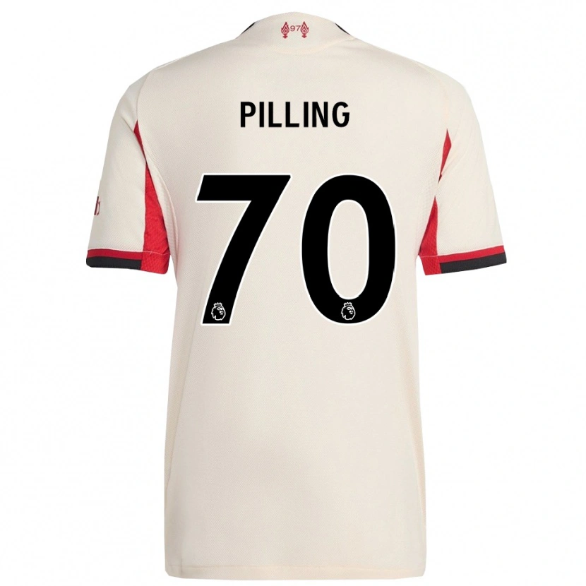 Danxen Kvinder Tommy Pilling #70 Hvid Sort Udebane Spillertrøjer 2025/26 Trøje T-Shirt