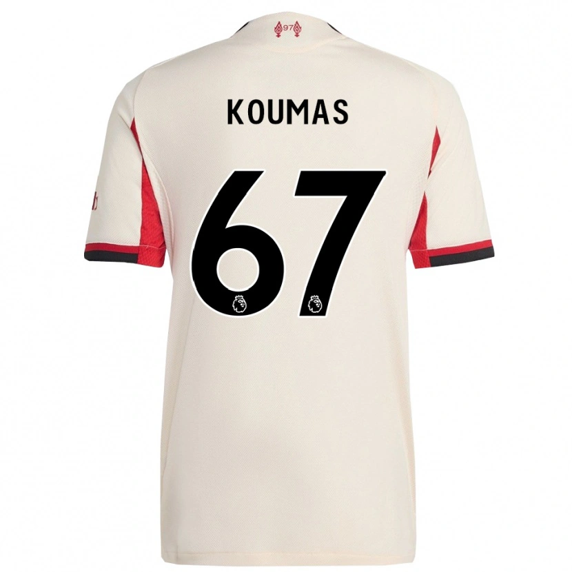 Danxen Kvinder Lewis Koumas #67 Hvid Sort Udebane Spillertrøjer 2025/26 Trøje T-Shirt