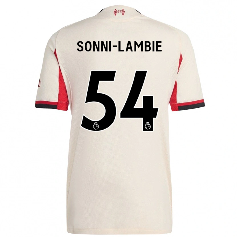 Danxen Kvinder Joshua Sonni-Lambie #54 Hvid Sort Udebane Spillertrøjer 2025/26 Trøje T-Shirt