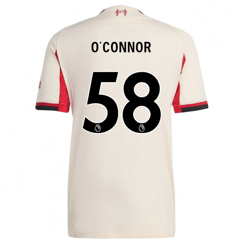 Danxen Kvinder Oliver O'connor #58 Hvid Sort Udebane Spillertrøjer 2025/26 Trøje T-Shirt