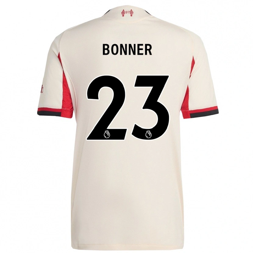 Danxen Kvinder Gemma Bonner #23 Hvid Sort Udebane Spillertrøjer 2025/26 Trøje T-Shirt