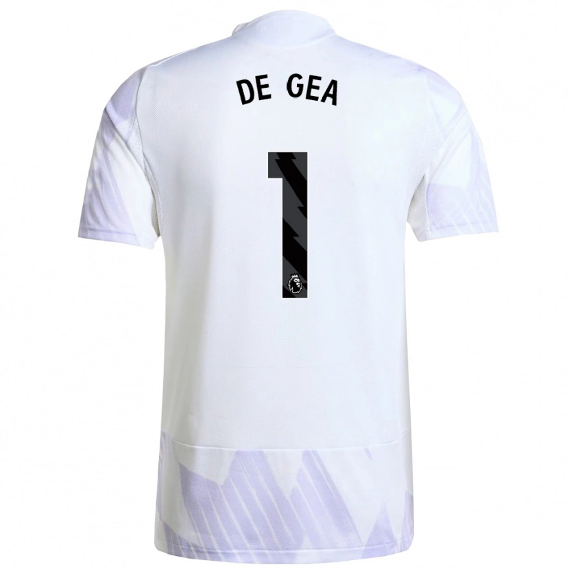 Danxen Kvinder David De Gea #1 Hvid Lilla Lilla Udebane Spillertrøjer 2025/26 Trøje T-Shirt