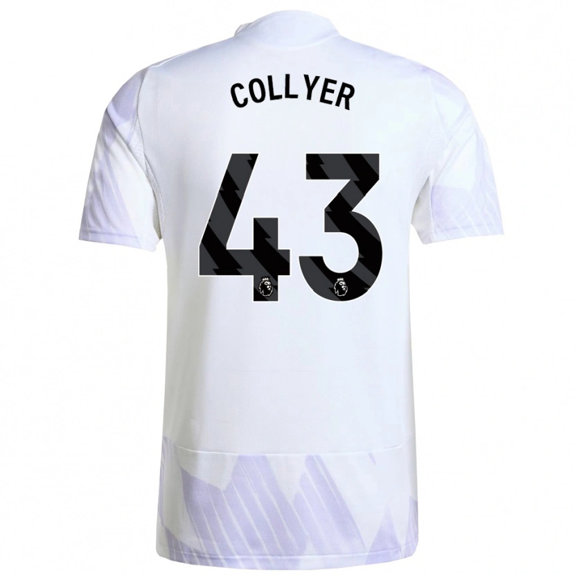 Danxen Kvinder Toby Collyer #43 Hvid Lilla Lilla Udebane Spillertrøjer 2025/26 Trøje T-Shirt
