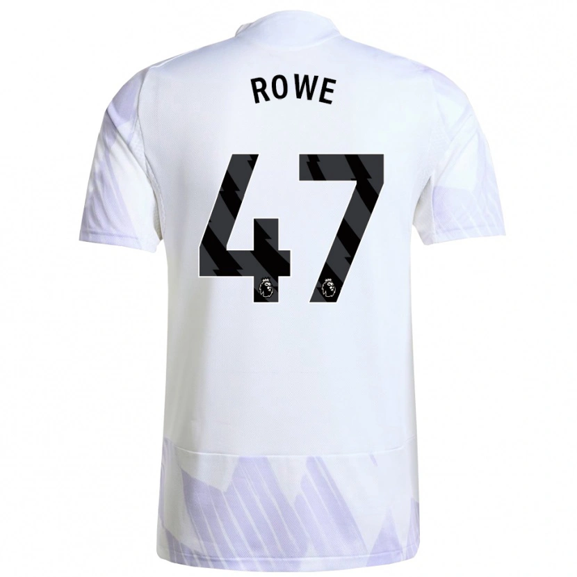 Danxen Kvinder Tommy Rowe #47 Hvid Lilla Lilla Udebane Spillertrøjer 2025/26 Trøje T-Shirt