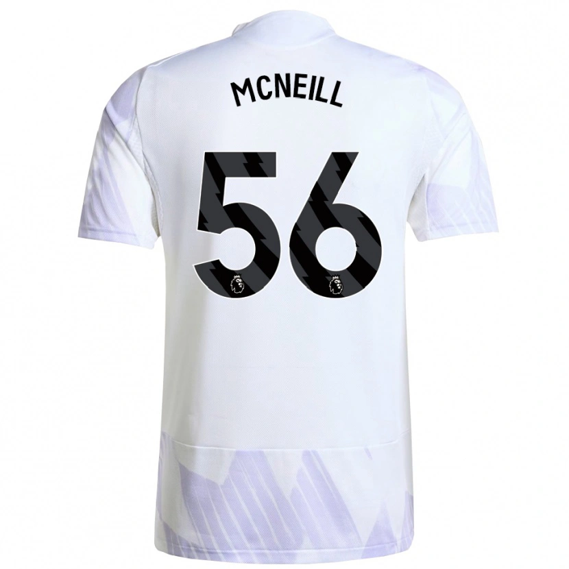Danxen Kvinder Charlie Mcneill #56 Hvid Lilla Lilla Udebane Spillertrøjer 2025/26 Trøje T-Shirt