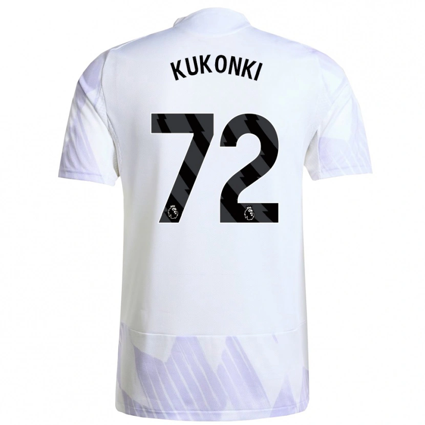 Danxen Kvinder Godwill Kukonki #72 Hvid Lilla Lilla Udebane Spillertrøjer 2025/26 Trøje T-Shirt