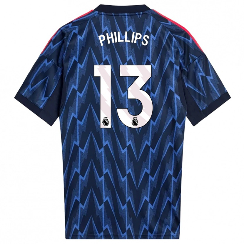 Danxen Kvinder Charlie Phillips #13 Navy Rød Udebane Spillertrøjer 2025/26 Trøje T-Shirt