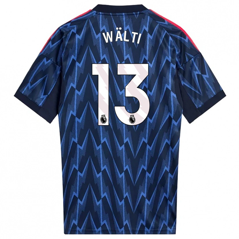 Danxen Kvinder Lia Wälti #13 Navy Rød Udebane Spillertrøjer 2025/26 Trøje T-Shirt