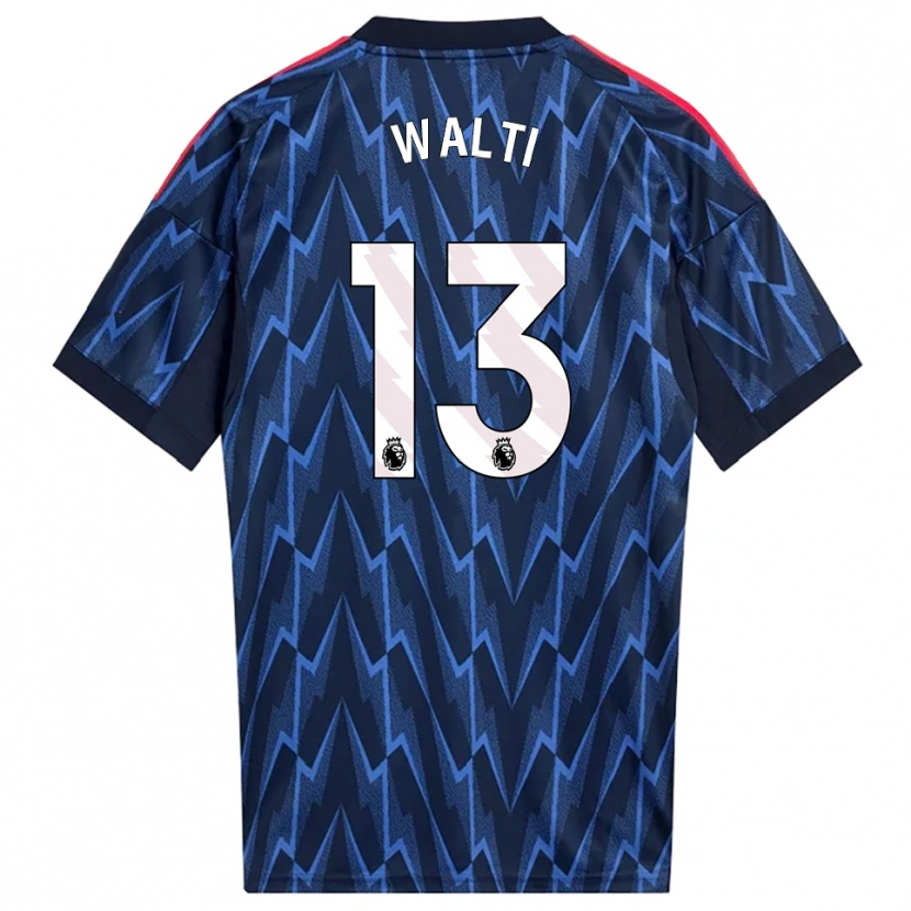 Danxen Kvinder Lia Walti #13 Navy Rød Udebane Spillertrøjer 2025/26 Trøje T-Shirt