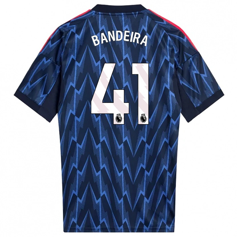 Danxen Kvinder Mauro Bandeira #41 Navy Rød Udebane Spillertrøjer 2025/26 Trøje T-Shirt