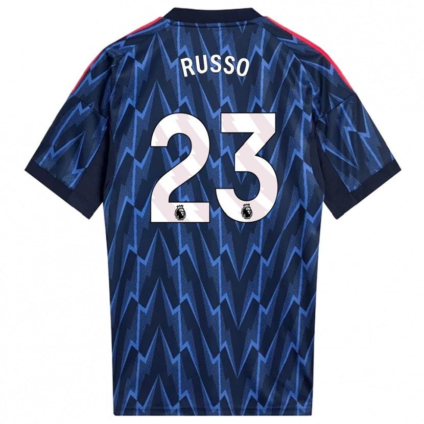 Danxen Kvinder Alessia Russo #23 Navy Rød Udebane Spillertrøjer 2025/26 Trøje T-Shirt