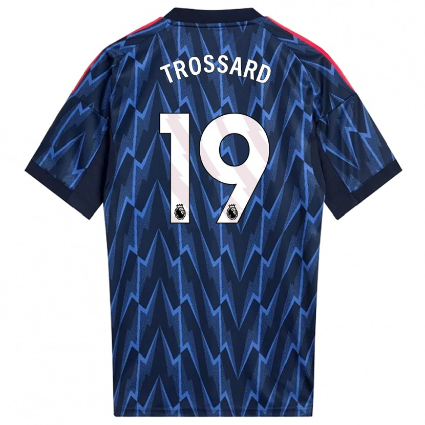 Danxen Kvinder Leandro Trossard #19 Navy Rød Udebane Spillertrøjer 2025/26 Trøje T-Shirt