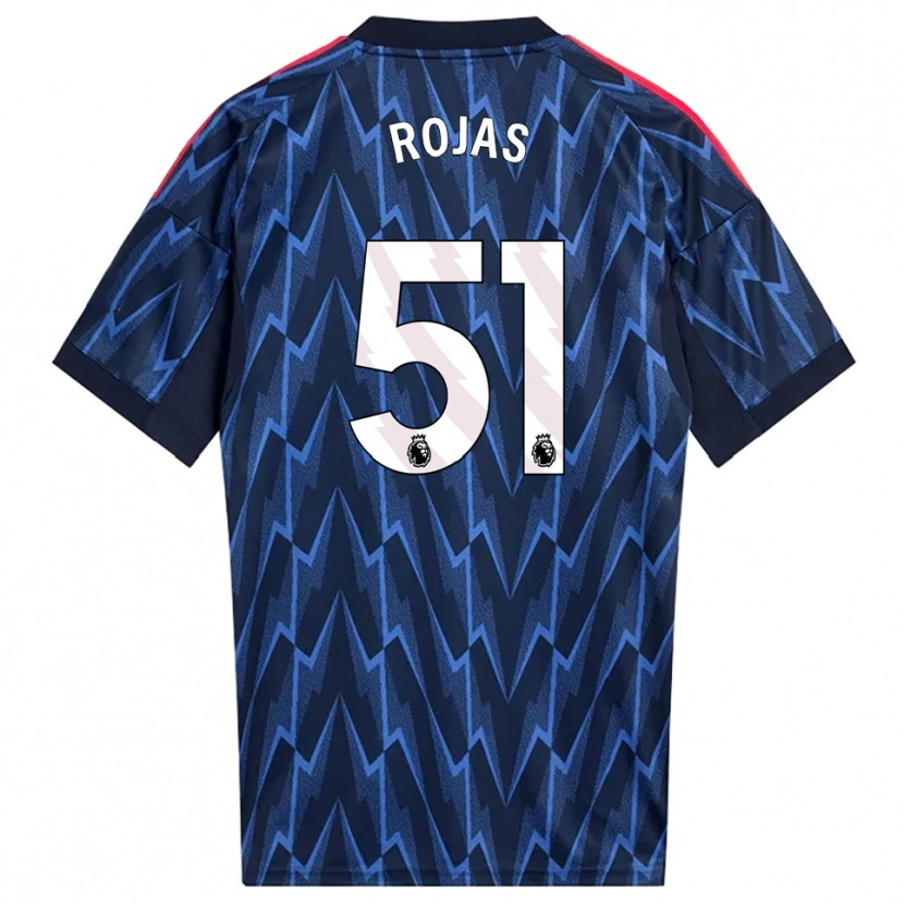 Danxen Kvinder Alexéi Rojas #51 Navy Rød Udebane Spillertrøjer 2025/26 Trøje T-Shirt
