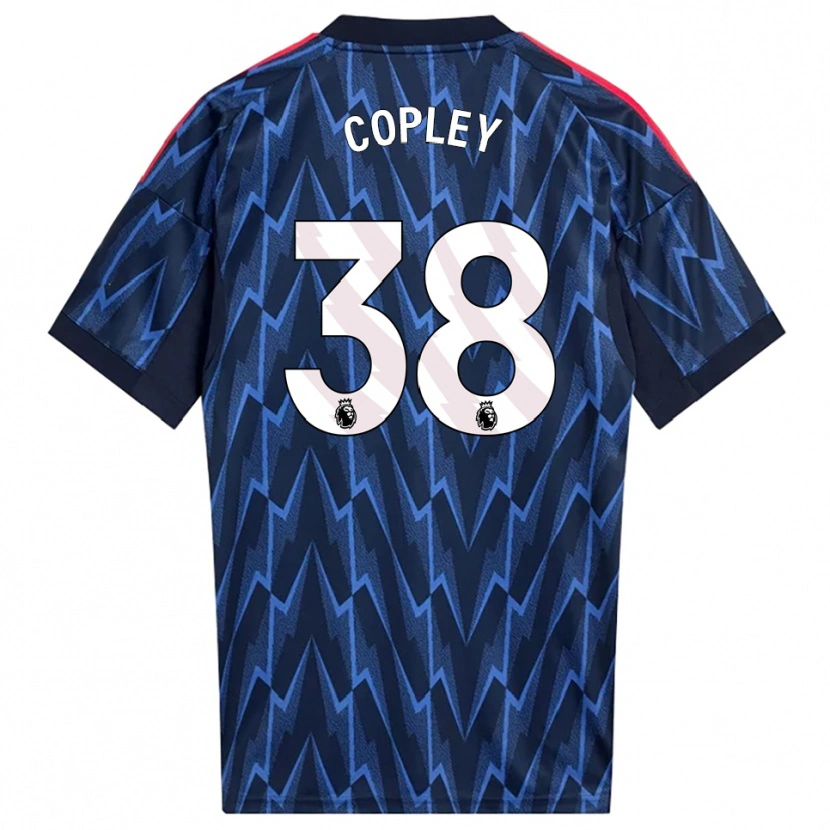 Danxen Kvinder Louie Copley #38 Navy Rød Udebane Spillertrøjer 2025/26 Trøje T-Shirt