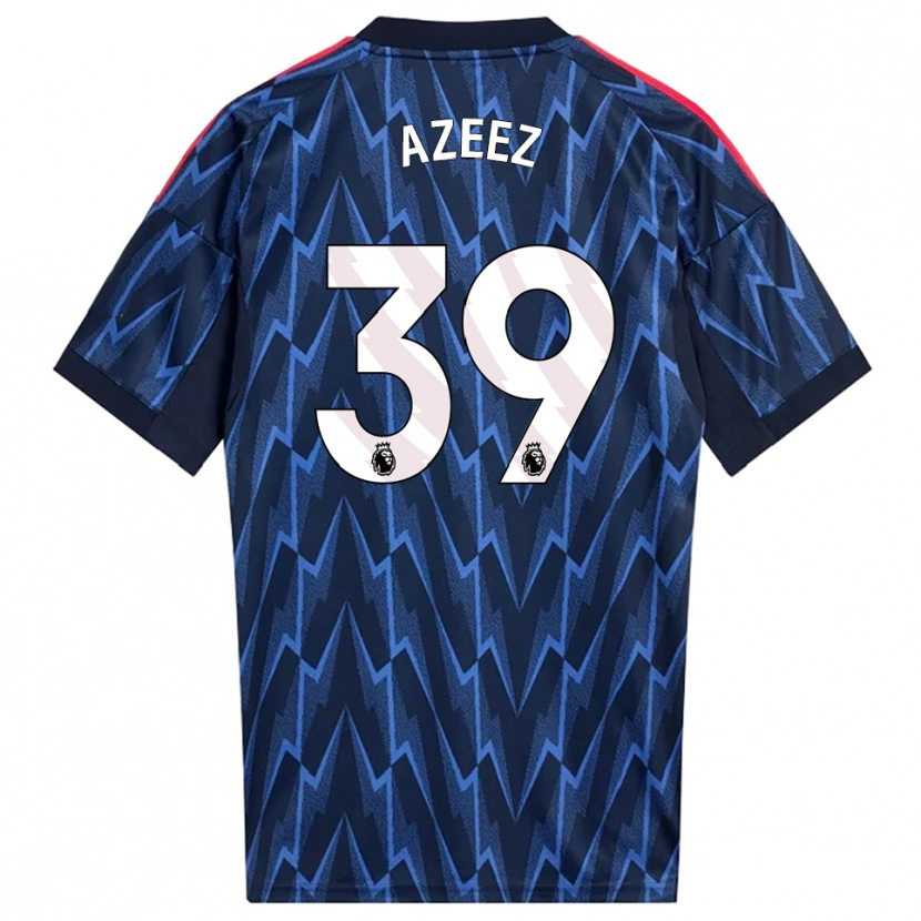 Danxen Kvinder Miguel Azeez #39 Navy Rød Udebane Spillertrøjer 2025/26 Trøje T-Shirt