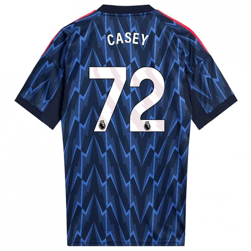 Danxen Kvinder Dan Casey #72 Navy Rød Udebane Spillertrøjer 2025/26 Trøje T-Shirt