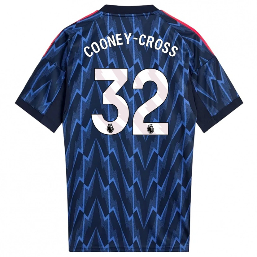Danxen Kvinder Kyra Cooney-Cross #32 Navy Rød Udebane Spillertrøjer 2025/26 Trøje T-Shirt