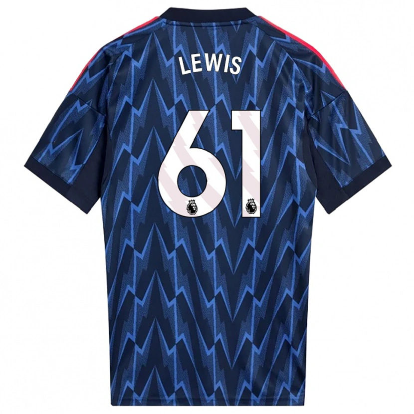 Danxen Kvinder George Lewis #61 Navy Rød Udebane Spillertrøjer 2025/26 Trøje T-Shirt