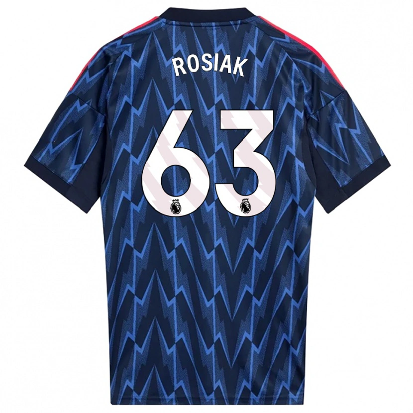 Danxen Kvinder Michal Rosiak #63 Navy Rød Udebane Spillertrøjer 2025/26 Trøje T-Shirt