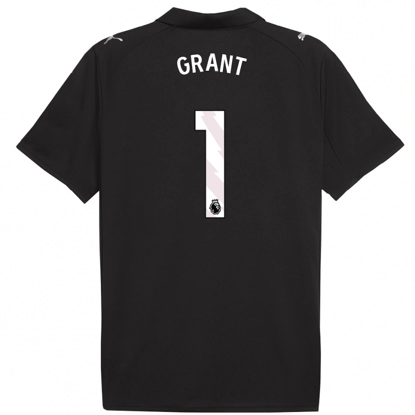 Danxen Kvinder True Grant #1 Sort Hvid Udebane Spillertrøjer 2025/26 Trøje T-Shirt