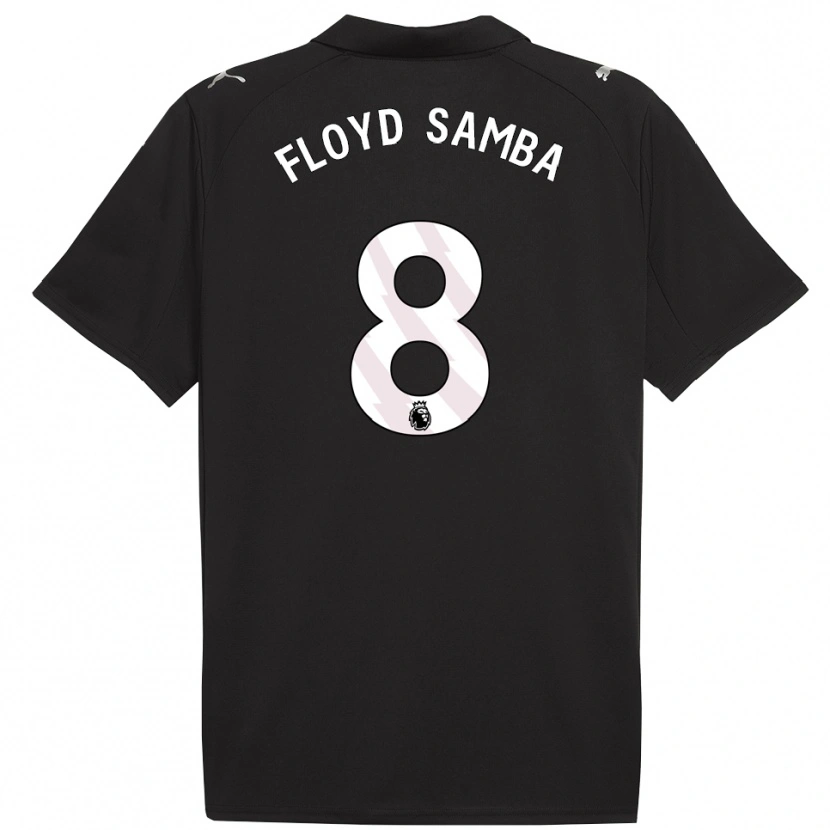 Danxen Kvinder Floyd Samba #8 Sort Hvid Udebane Spillertrøjer 2025/26 Trøje T-Shirt