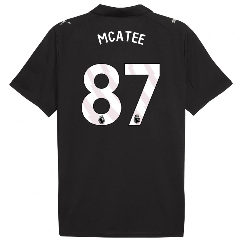 Danxen Kvinder James Mcatee #87 Sort Hvid Udebane Spillertrøjer 2025/26 Trøje T-Shirt