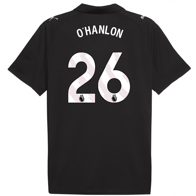 Danxen Kvinder Tara O'hanlon #26 Sort Hvid Udebane Spillertrøjer 2025/26 Trøje T-Shirt