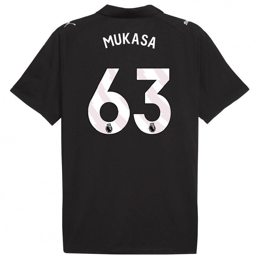 Danxen Kvinder Divine Mukasa #63 Sort Hvid Udebane Spillertrøjer 2025/26 Trøje T-Shirt