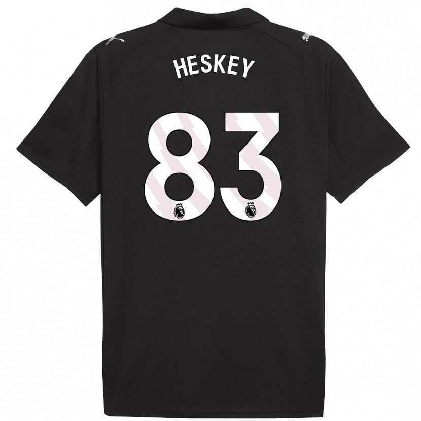 Danxen Kvinder Reigan Heskey #83 Sort Hvid Udebane Spillertrøjer 2025/26 Trøje T-Shirt