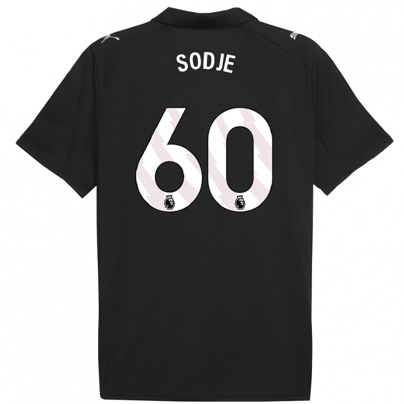 Danxen Kvinder Tai Sodje #60 Sort Hvid Udebane Spillertrøjer 2025/26 Trøje T-Shirt