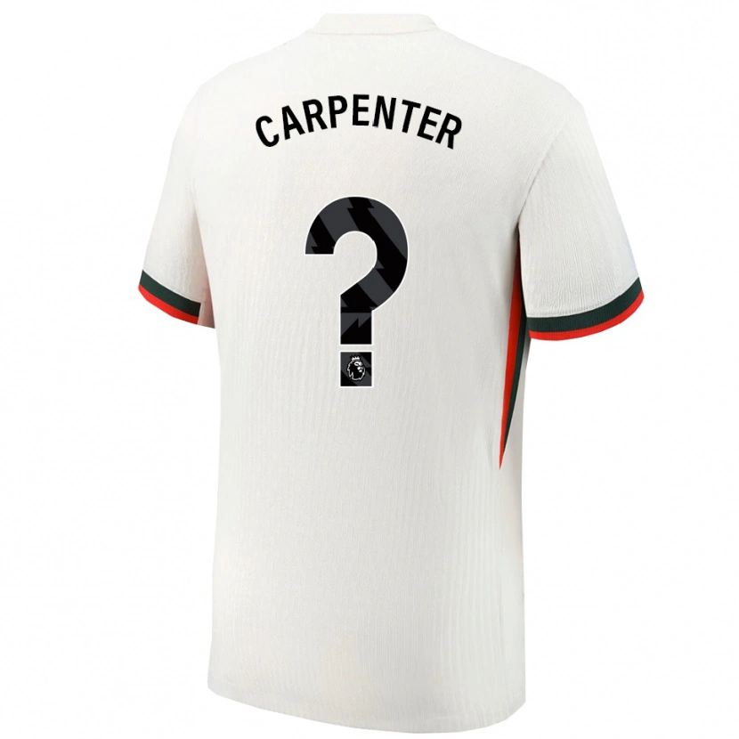 Danxen Kvinder Ellie Carpenter #0 Hvid Grøn Udebane Spillertrøjer 2025/26 Trøje T-Shirt