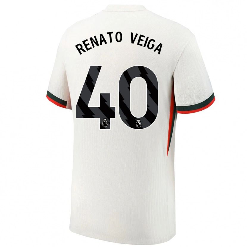 Danxen Kvinder Renato Veiga #40 Hvid Grøn Udebane Spillertrøjer 2025/26 Trøje T-Shirt