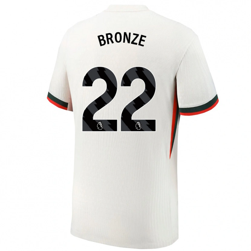 Danxen Kvinder Lucy Bronze #22 Hvid Grøn Udebane Spillertrøjer 2025/26 Trøje T-Shirt