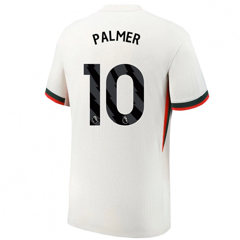 Danxen Kvinder Cole Palmer #10 Hvid Grøn Udebane Spillertrøjer 2025/26 Trøje T-Shirt