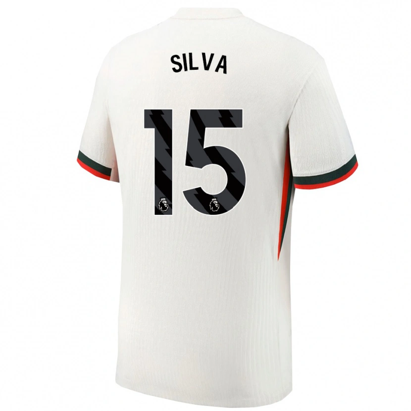 Danxen Kvinder Isaac Silva #15 Hvid Grøn Udebane Spillertrøjer 2025/26 Trøje T-Shirt