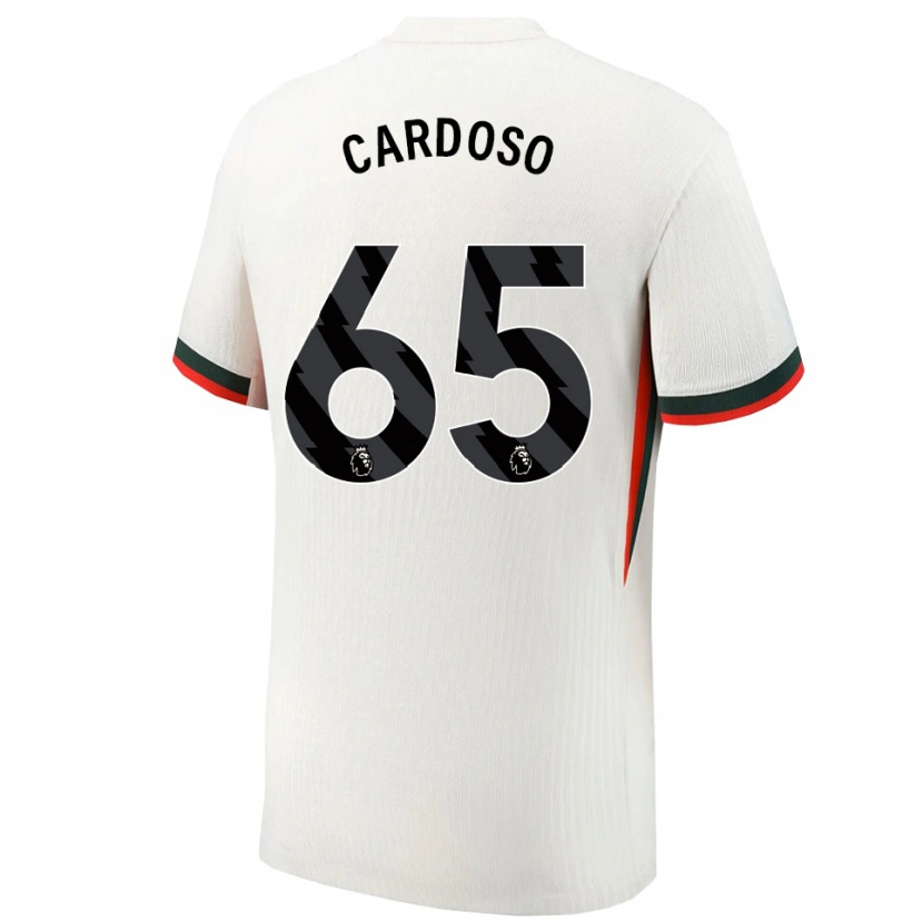 Danxen Kvinder Leo Cardoso #65 Hvid Grøn Udebane Spillertrøjer 2025/26 Trøje T-Shirt