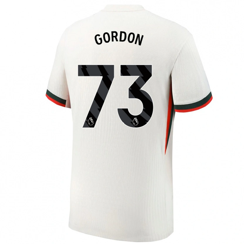 Danxen Kvinder Sol Gordon #73 Hvid Grøn Udebane Spillertrøjer 2025/26 Trøje T-Shirt