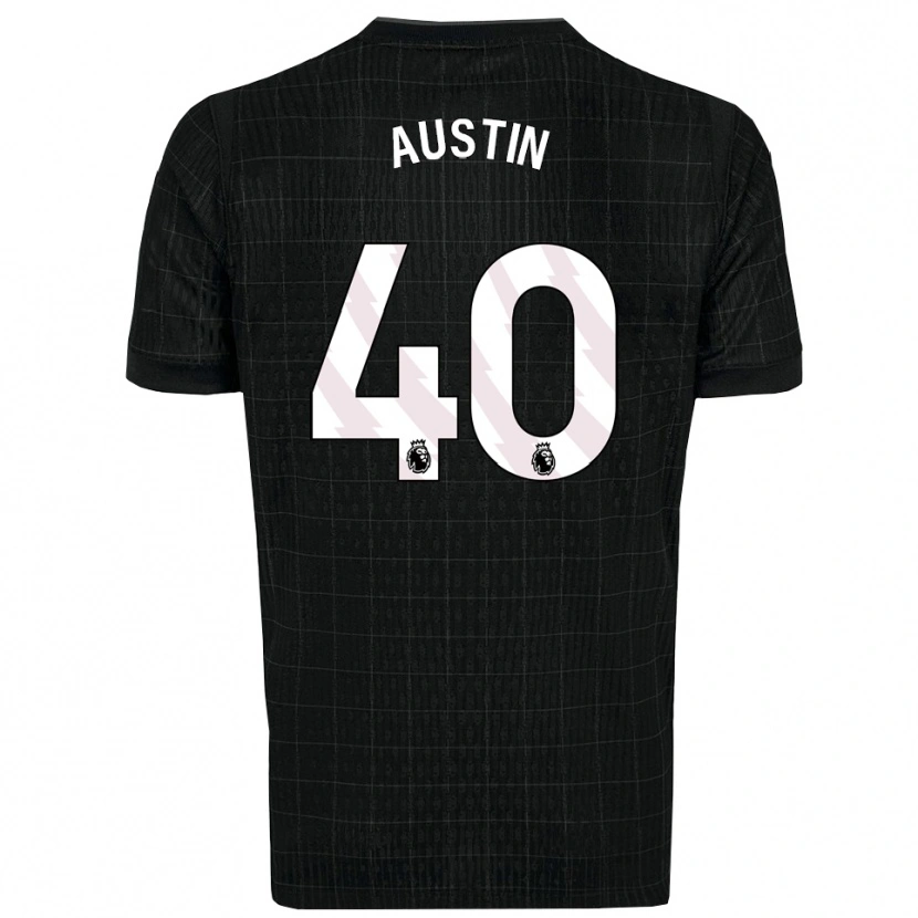 Danxen Kvinder Brandon Austin #40 Sort Grå Udebane Spillertrøjer 2025/26 Trøje T-Shirt