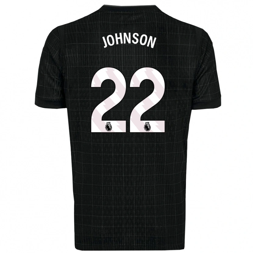 Danxen Kvinder Brennan Johnson #22 Sort Grå Udebane Spillertrøjer 2025/26 Trøje T-Shirt