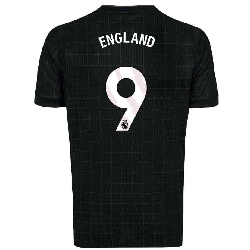 Danxen Kvinder Bethany England #9 Sort Grå Udebane Spillertrøjer 2025/26 Trøje T-Shirt