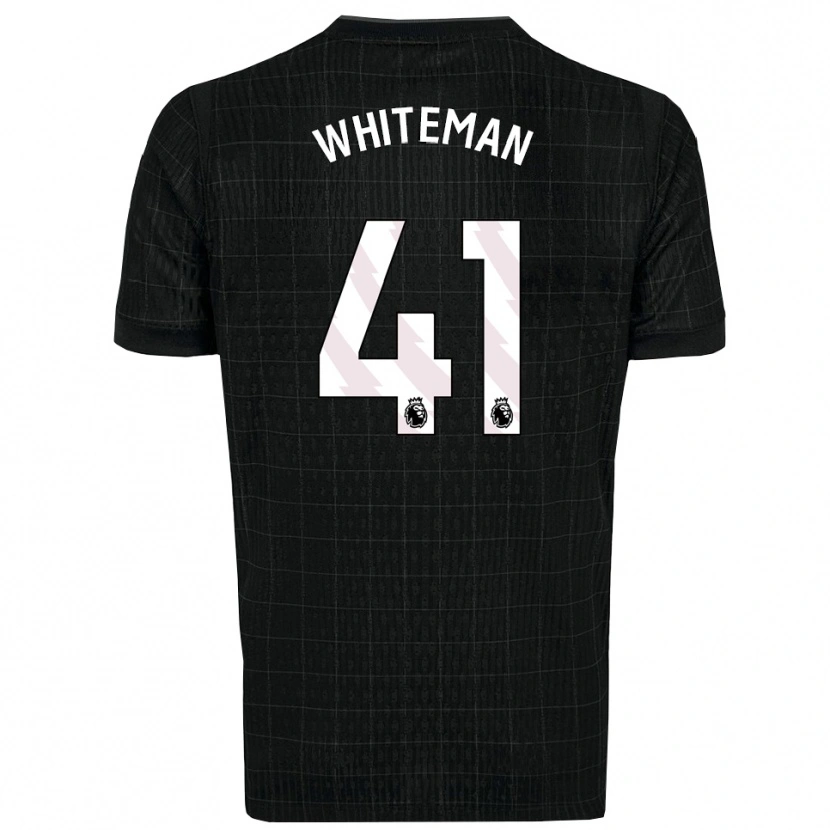 Danxen Kvinder Alfie Whiteman #41 Sort Grå Udebane Spillertrøjer 2025/26 Trøje T-Shirt
