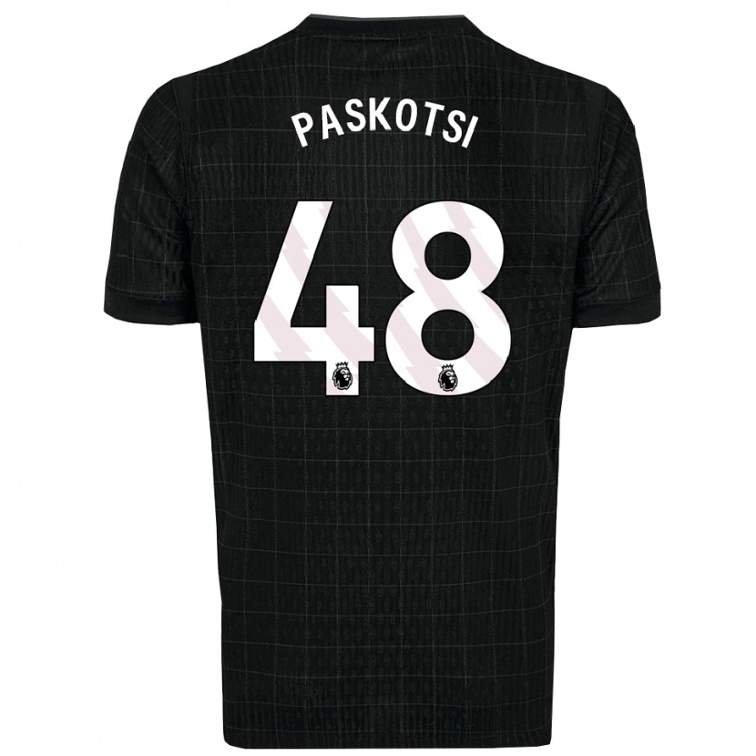 Danxen Kvinder Maksim Paskotsi #48 Sort Grå Udebane Spillertrøjer 2025/26 Trøje T-Shirt