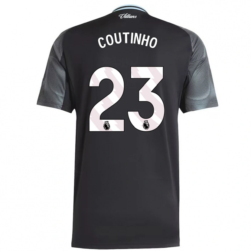 Danxen Kvinder Philippe Coutinho #23 Sort Himmelblå Udebane Spillertrøjer 2025/26 Trøje T-Shirt
