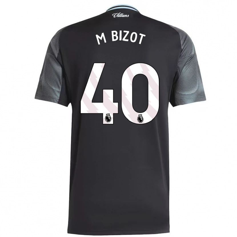Danxen Kvinder Marco Bizot #40 Sort Himmelblå Udebane Spillertrøjer 2025/26 Trøje T-Shirt