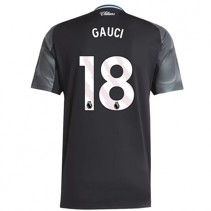Danxen Kvinder Joe Gauci #18 Sort Himmelblå Udebane Spillertrøjer 2025/26 Trøje T-Shirt