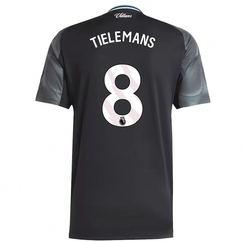 Danxen Kvinder Youri Tielemans #8 Sort Himmelblå Udebane Spillertrøjer 2025/26 Trøje T-Shirt