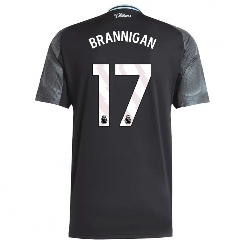 Danxen Kvinder Cole Brannigan #17 Sort Himmelblå Udebane Spillertrøjer 2025/26 Trøje T-Shirt