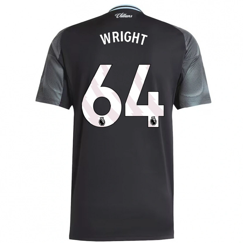 Danxen Kvinder James Wright #64 Sort Himmelblå Udebane Spillertrøjer 2025/26 Trøje T-Shirt